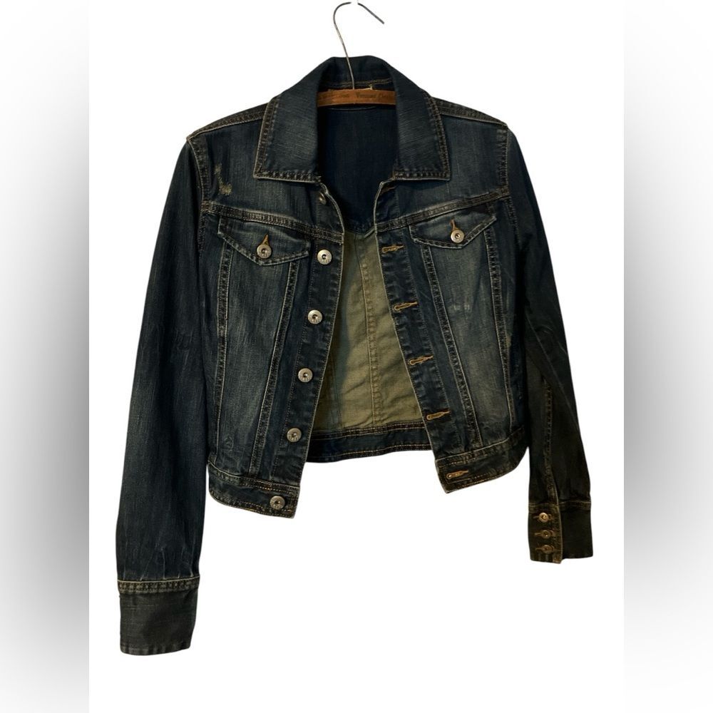 BlankNYC Distressed Jean Jacket Size S